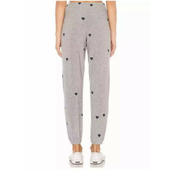 New Chaser Tiny Heart Joggers in Heather Grey - Picture 3 of 12